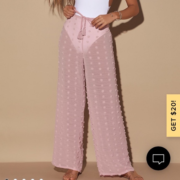 Lulus Other - Lulus pink cover up pants
